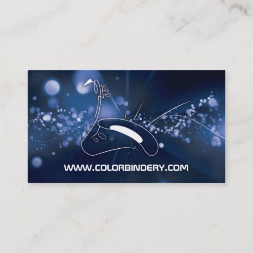 Customizable Saxophone Burst Business Card