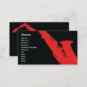 Saxophone - Business Business Card (Front/Back)