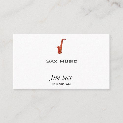 Saxophone Business Card