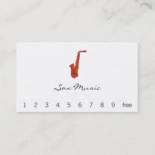 Saxophone Business Card (Front)