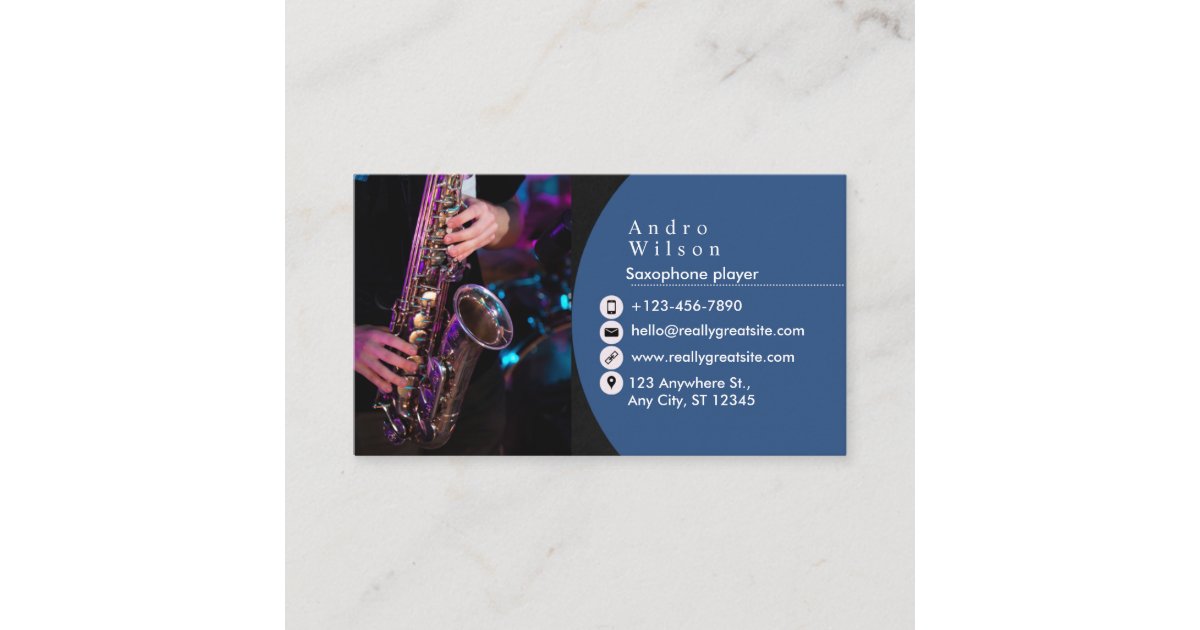 Saxophone Business Card Zazzle