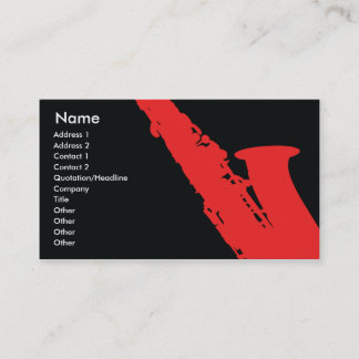 Saxophone - Business Card