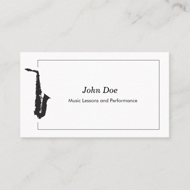 Saxophone Business Card (Front)