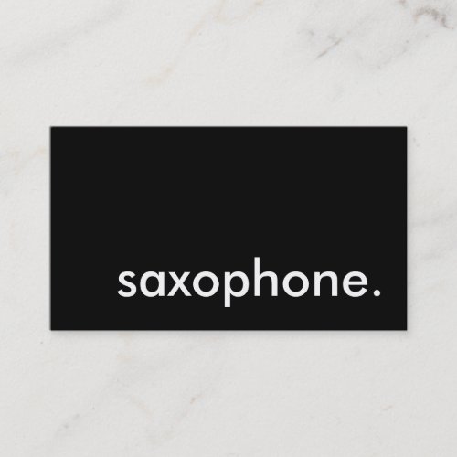 saxophone. business card template