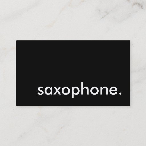 Customizable saxophone. business card template
