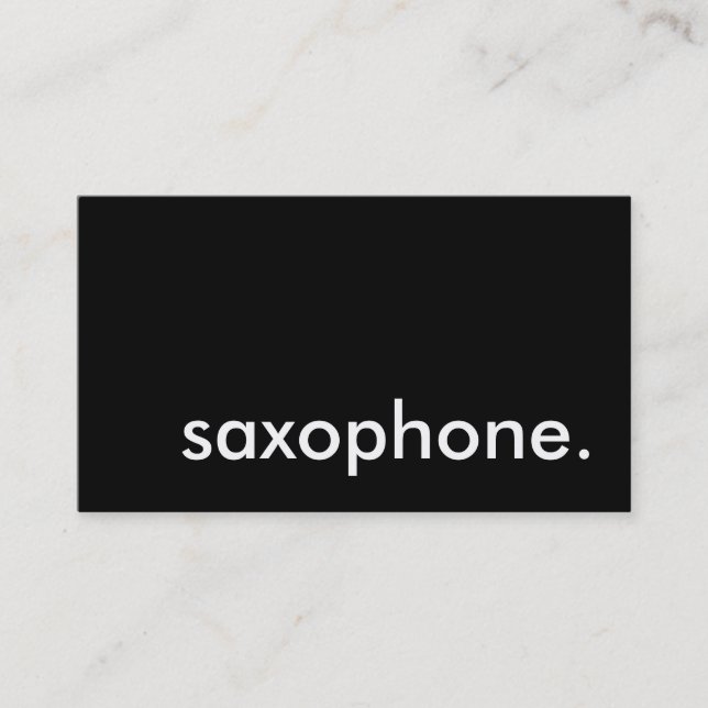 saxophone. business card (Front)