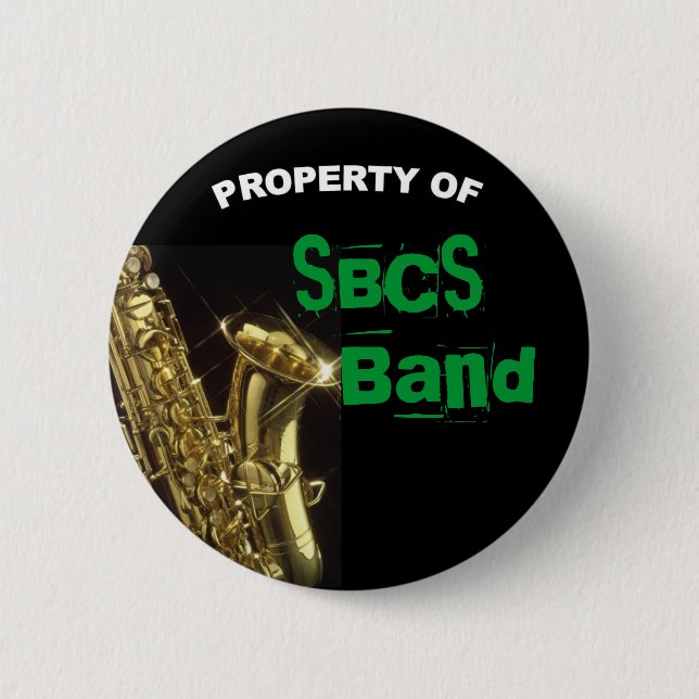 Saxophone Button for Band (Front)
