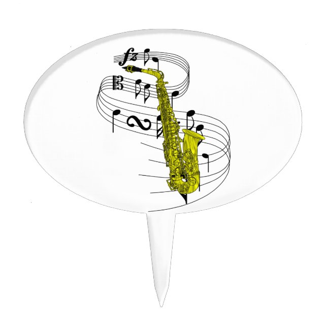 Saxophone Cake Topper (Front)