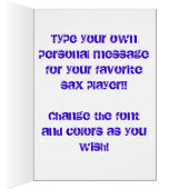 Saxophone Cards (Inside (Right))