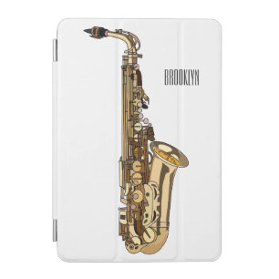 Saxophone cartoon illustration iPad mini cover