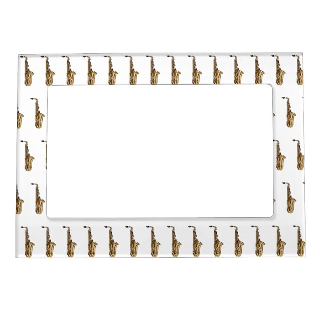 Saxophone cartoon illustration magnetic frame (Front)