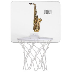 Saxophone cartoon illustration mini basketball hoop