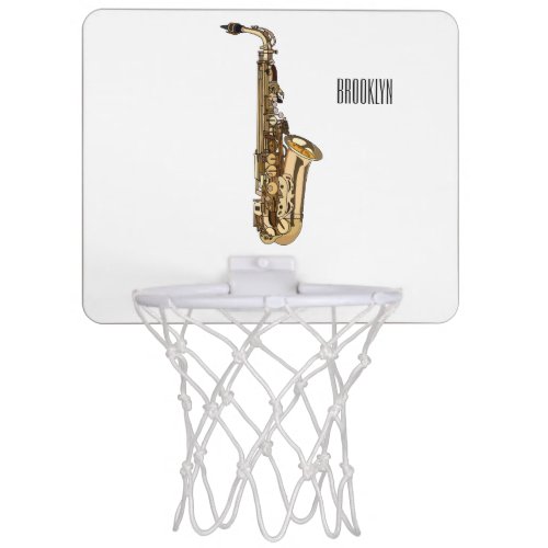 Saxophone cartoon illustration mini basketball hoop
