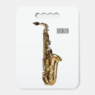 Saxophone cartoon illustration seat cushion