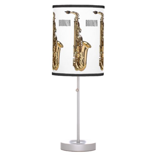 Saxophone cartoon illustration table lamp