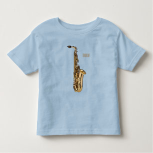 Saxophone cartoon illustration toddler t-shirt