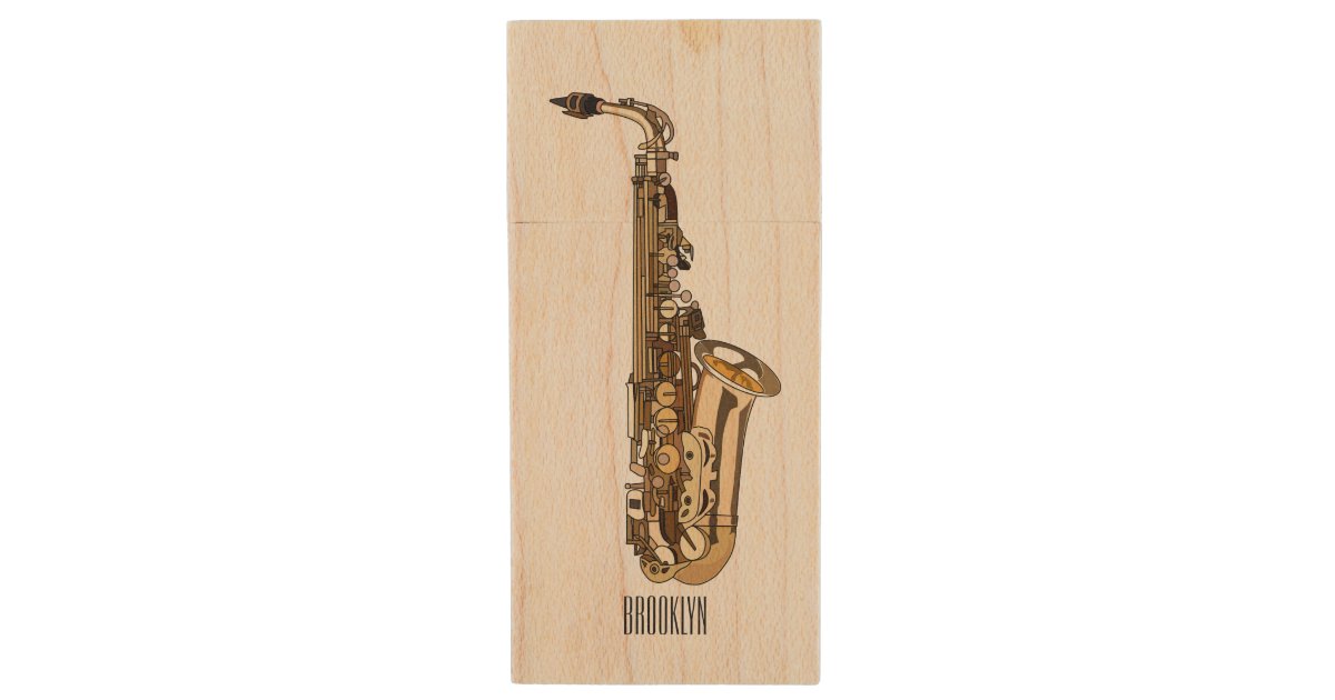 cartoon tenor saxophone