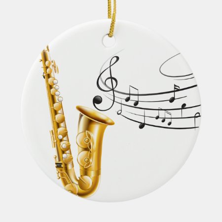 Saxophone Ceramic Ornament