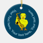 Saxophone Chick Ceramic Ornament