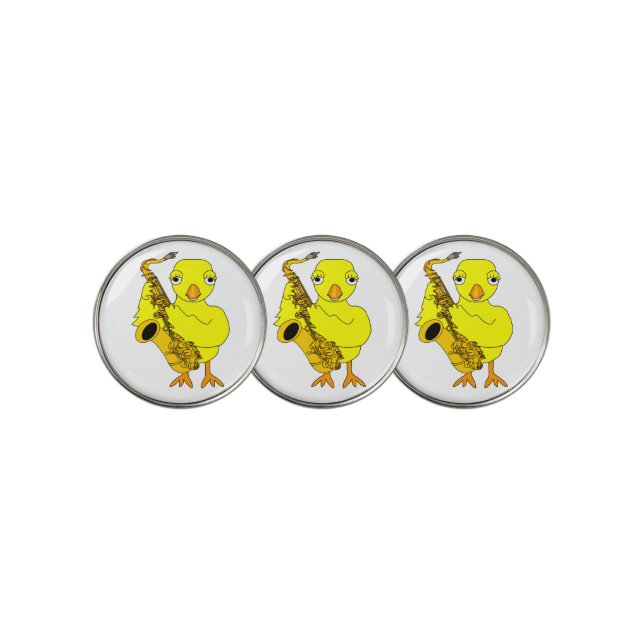 Saxophone Chick Golf Ball Marker (3 Up)