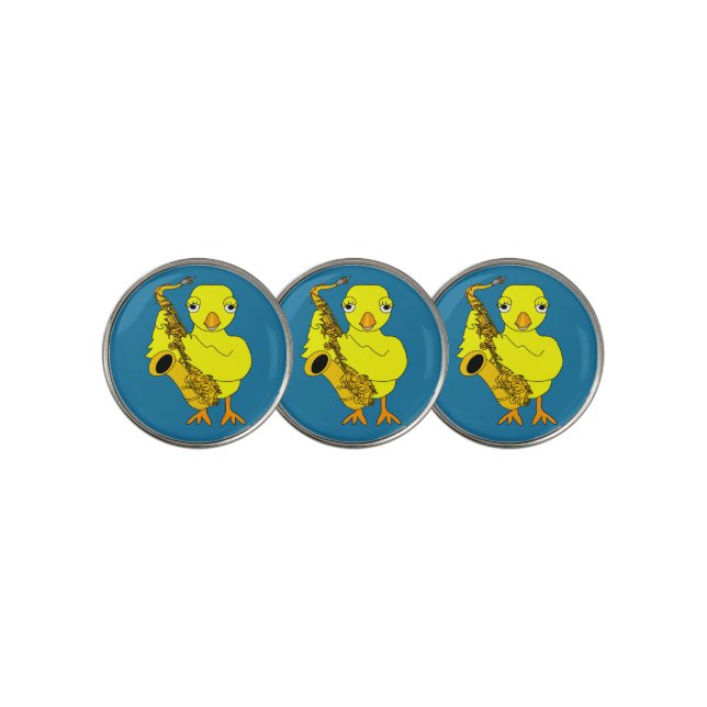 Saxophone Chick Golf Ball Marker (3 Up)