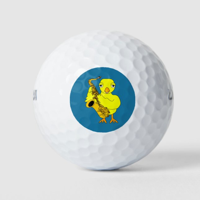 Saxophone Chick Golf Balls (Front)