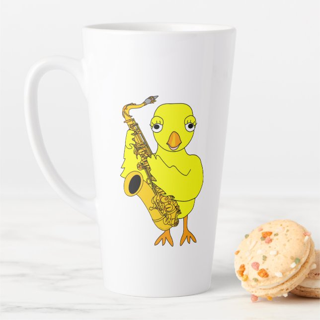Saxophone Chick Latte Mug (In Situ)