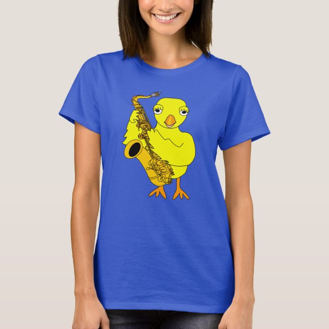 Saxophone Chick T-Shirt (Front)