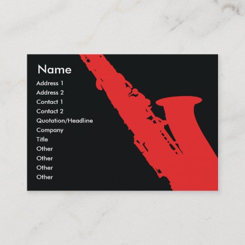 Saxophone - Chubby Business Card