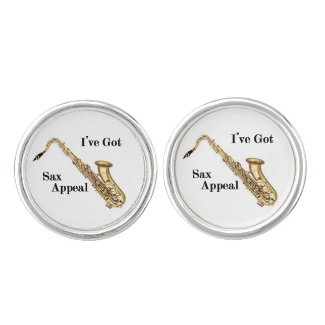 Saxophone Cufflinks (Front)