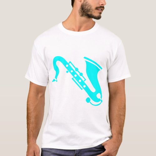 Saxophone _ Cyan T_Shirt