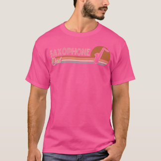 Saxophone Dad For Men Father Retro Jazz Musician S T-Shirt