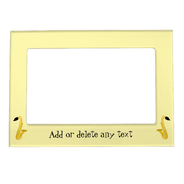 Saxophone Design Any Color Background Personalised Magnetic Frame (Front)