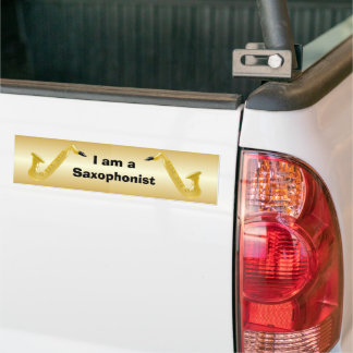 Saxophone Design Bumper Sticker