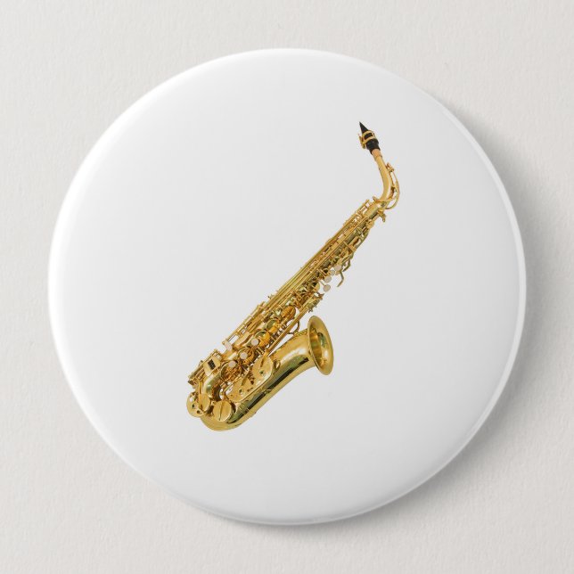 "Saxophone" design gifts and products Button (Front)