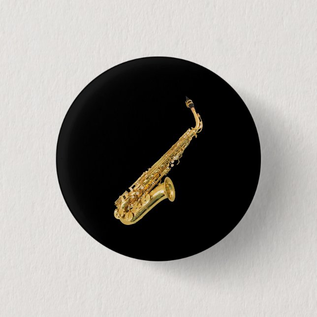"Saxophone" design gifts and products Pinback Button (Front)