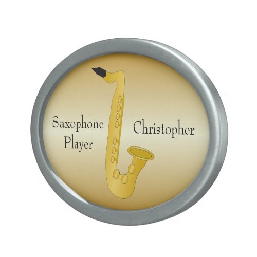 Saxophone Design Personalised Belt Buckle