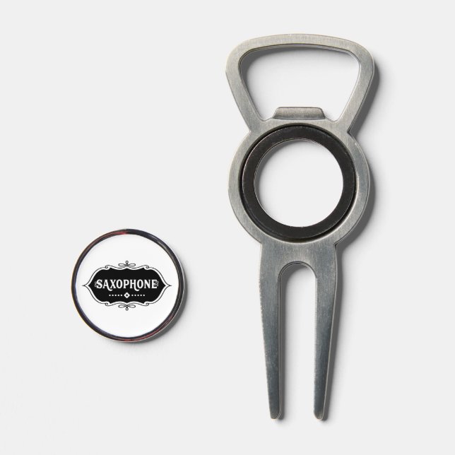 Saxophone Emblem  Divot Tool (Front (Open))