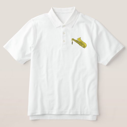Saxophone Embroidered Polo Shirt