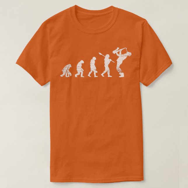 Saxophone Evolution  T-Shirt (Design Front)