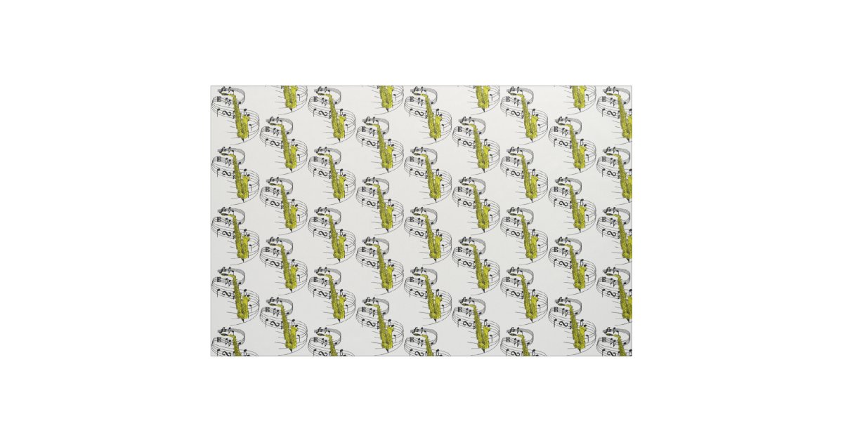 Saxophone Fabric Zazzle