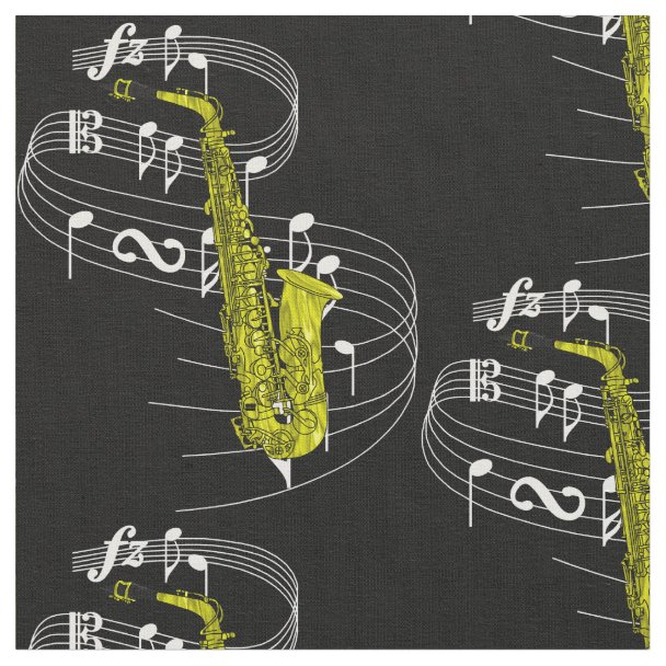 Saxophone Fabric Zazzle