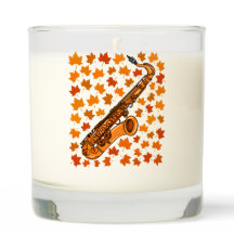 Saxophone Fall Autumn Saxophonist Musician Candle