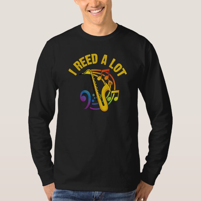 Saxophone For Men Women Reed Instrument T-Shirt (Front)