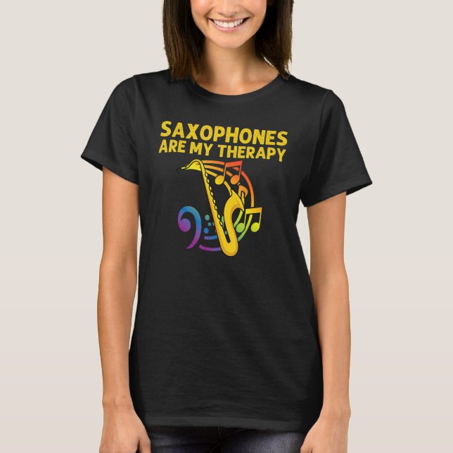 Saxophone For Men Women Reed Instrument T-Shirt (Front)