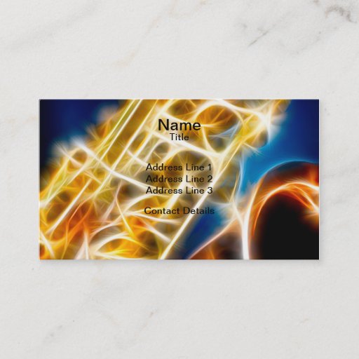 Customizable Saxophone - Fractal Business Card