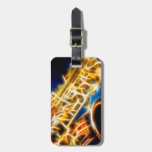 Saxophone - Fractal Luggage Tag at Zazzle