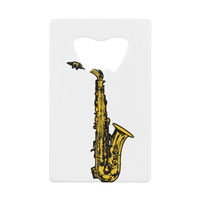 Saxophone Gear Credit Card Bottle Opener (Front)