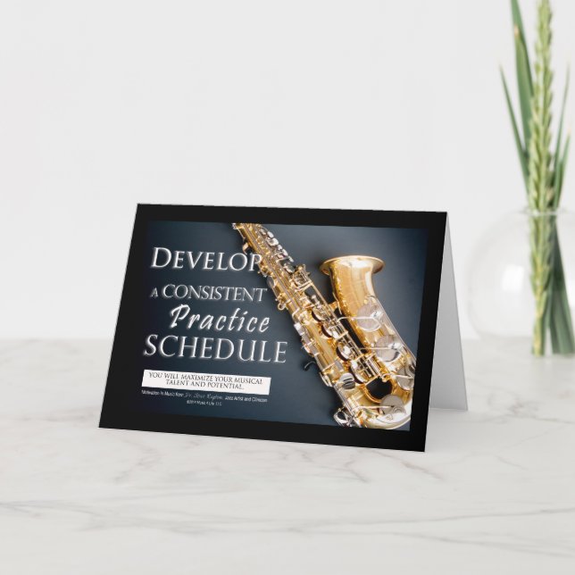 Saxophone Gift Ideas - Music Lesson Cards (Front)