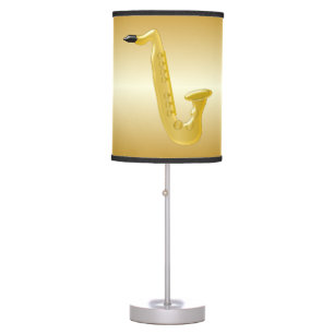 Saxophone Gold Coloured Table Lamp